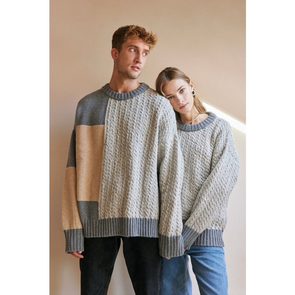 EUC The Knotty Ones Patch Sweater - Unisex | Size Small